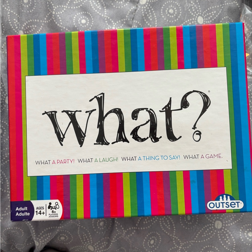 Outset‎ What? Party Game. Brand new in box